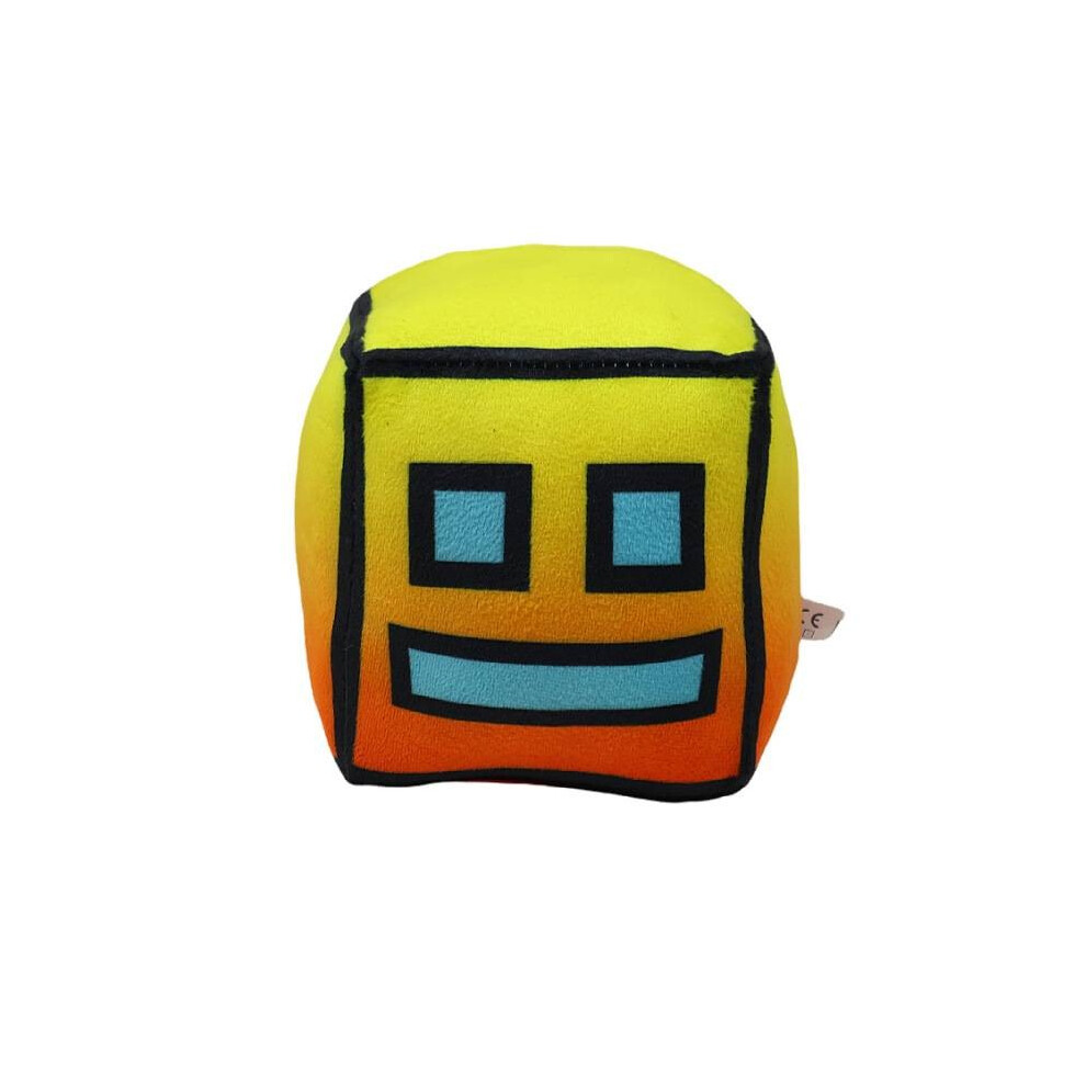 ( Standard) Geometry Game Dash Character Plush Cushion Stuffed Toy Expression Gift Block Yellow