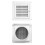 QWORK 4 """" """" Louvant blanc Ensemble de couvertures pour la secheuse exterieure Echappement 8 couvercles de pack Empecher les oiseaux Nesting, y 3