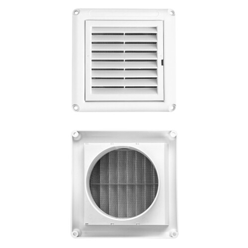 QWORK 4 """" """" Louvant blanc Ensemble de couvertures pour la secheuse exterieure Echappement 8 couvercles de pack Empecher les oiseaux Nesting, y 2