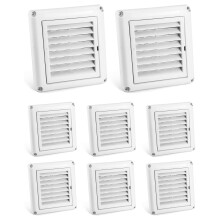 QWORK 4 """" """" Louvant blanc Ensemble de couvertures pour la secheuse exterieure Echappement 8 couvercles de pack Empecher les oiseaux Nesting, y