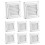 QWORK 4 """" """" Louvant blanc Ensemble de couvertures pour la secheuse exterieure Echappement 8 couvercles de pack Empecher les oiseaux Nesting, y 1