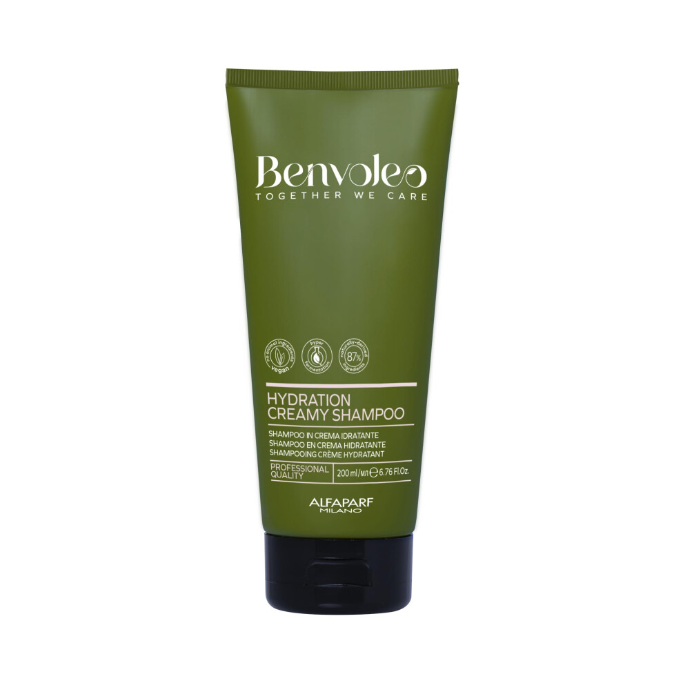Alfaparf Milano Benvoleo Hydration Creamy Shampoo For Dry Hair - Clean Vegan Sustainable Hair Care - Sulfate Free Shampoo - Hydrates Moisturizes N