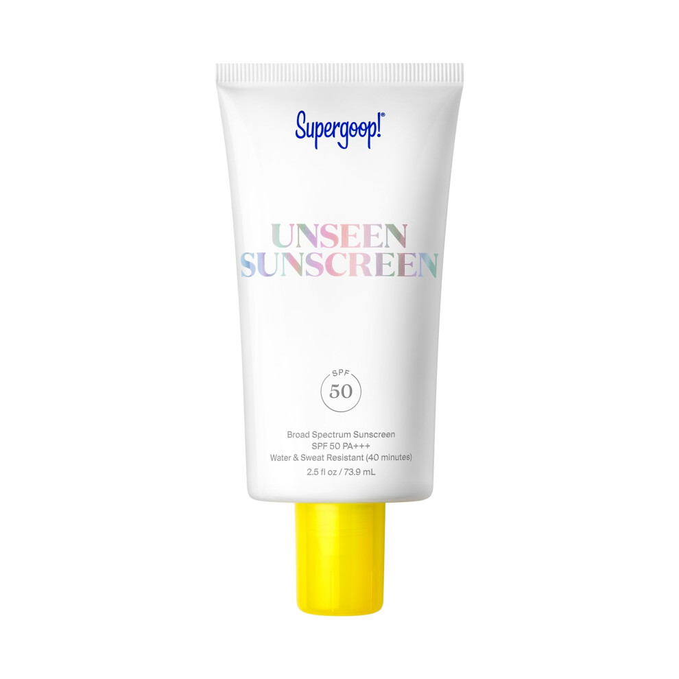 Supergoop! Unseen Sunscreen Spf 50 Invisible Sun Protection For Face - Broad Spectrum Face Sunscreen + Makeup-Gripping Primer - Weightless Scentless