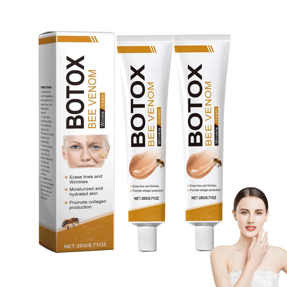 REATIFUL Bee Venom Wrinkle Removal Cream Bee Venom Lift Cream Removal & Firming  Moisturizing  Lifting & Recovery for All Skin Type (2pcs)