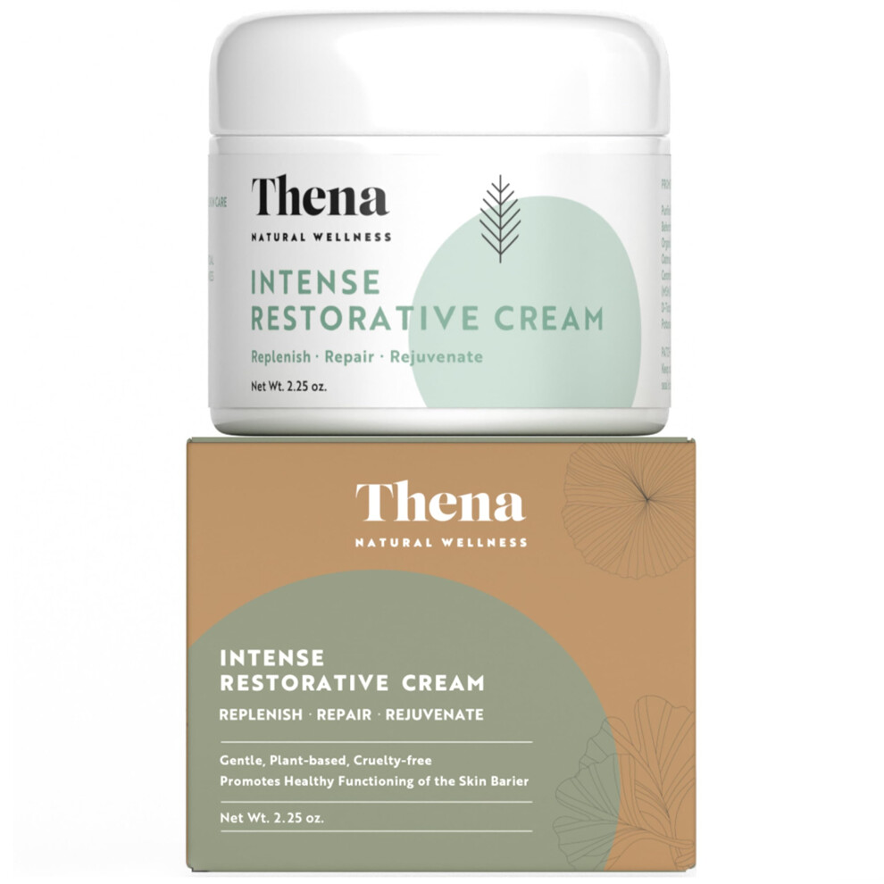 Face Moisturizer For Dry Skin Barrier Repair Cream Fragrance Free Facial Cream  Organic & Natural Skin Care Vegan Sensitive Skin  Thena RESTORE Essent
