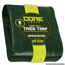 Core Tarps Heavy Duty 8 Mil Tarp Cover Waterdicht UV-bestendig Scheur- en scheurbestendig polyzeil met versterkte randen voor dakcamping Patio Zwemba