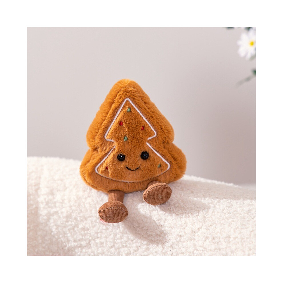 (Christmas Tree) Plush Toy Christmas Gingerbread House Stars Xmas Tree Decoration Doll Stuffed