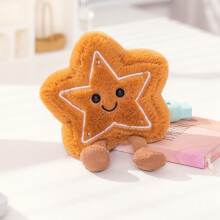 (Star) Plush Toy Christmas Gingerbread House Stars Xmas Tree Decoration Doll Stuffed