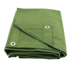 Mytee Products 7' x 9' Groen 12oz Canvas Tarp met Grommets - Waterbestendig - Heavy Duty Canvas Tarps - Multifunctionele zeildoekafdekking voor luife