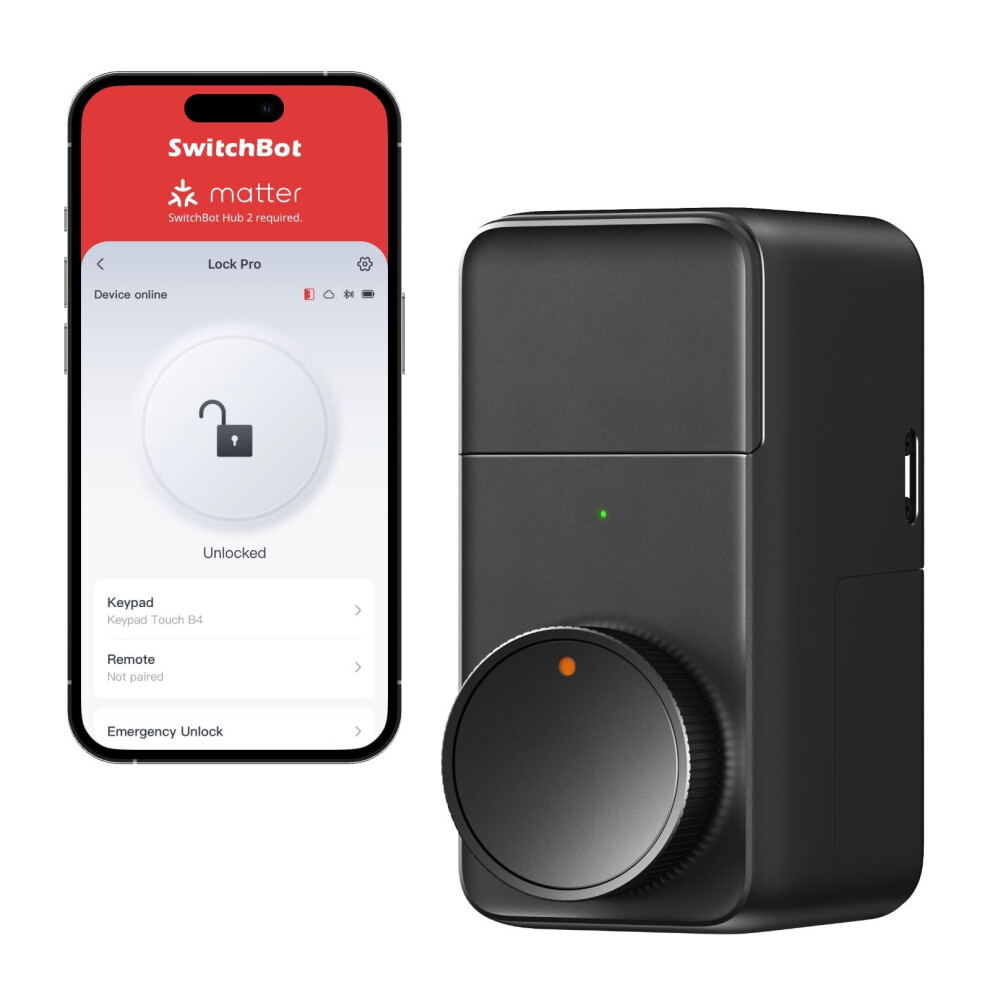 Switchbot Smart Lock Pro Keyless Entry Door Lock Smart Door Lock Front Door Electronic Smart Deadbolt Fits Your Existing Deadbolt In Minutes Add 810150540871