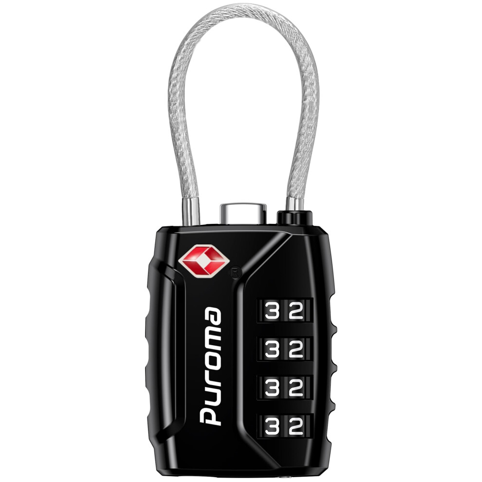 Puroma TSA Approved Luggage Locks  4 Digit Combination Travel Locks Resettable Code Lock with Zinc Alloy Body for Suitcase  Toolbox  Backpack  Bag  Gy-image-OPC-PGTFR2Z-NEW