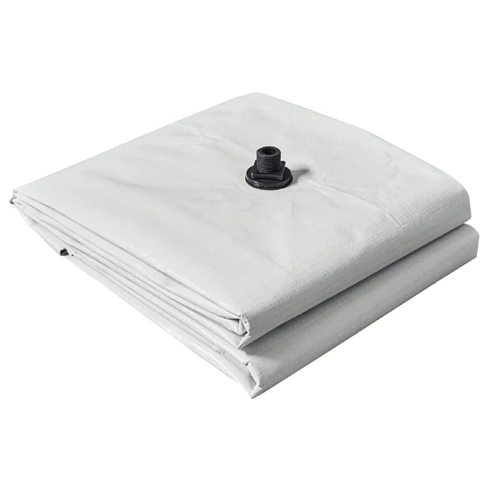 Tarps Now Ceiling Leak Drainage Tarp (15' x 15') with Draining Flange and D-Ring - Rain Catcher Roof Sealant Leak Diverter Waterproof Tarp - Easy Hang-image-OPC-PGTFR9T-NEW