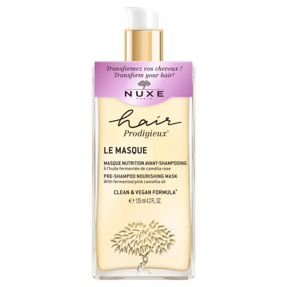 Nuxe Hair Prodigieux Pre-Shampoo Nourishing Mask. Intense Repair & Shine Treatment with Jojoba and Argan Oil  Silicon Free  4.2 Fl Oz
