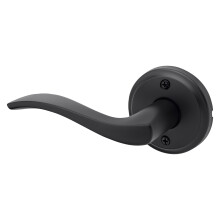 Kwikset Sedona Dummy Door Handle Single Sided Lever for Closets French Double Doors and Pantry Matte Black Non-Turning Left Handed Interior Push/