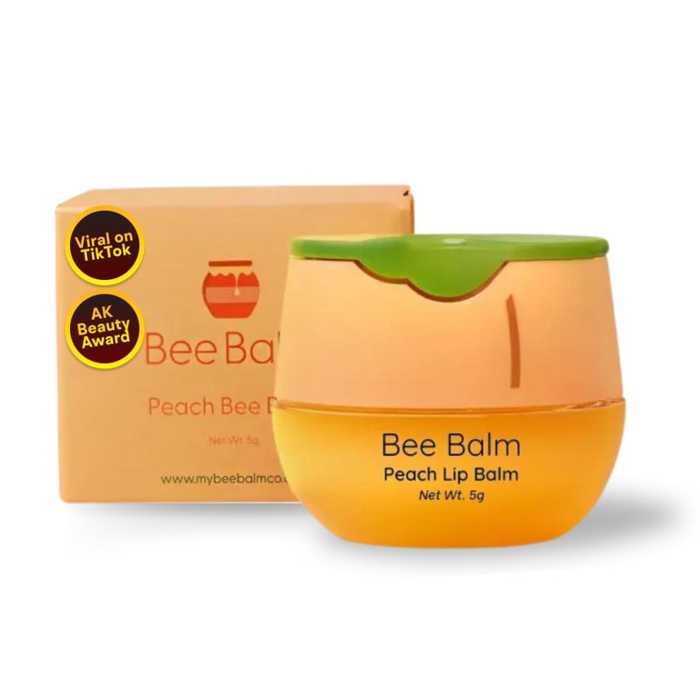 Bee Balm Peach Original Lip Balm Hydrating Lip Balm Lip Butter For Dry And Cracked Lips Propolis Honey Lip Mask Lip Moisturizing Mask Reduces Lip
