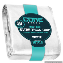 Core Tarps Extra Heavy Duty 16 Mil Tarp Cover Waterdicht UV-bestendig Scheur- en scheurbestendig Poly-zeildoek met versterkte randen voor dakcamping