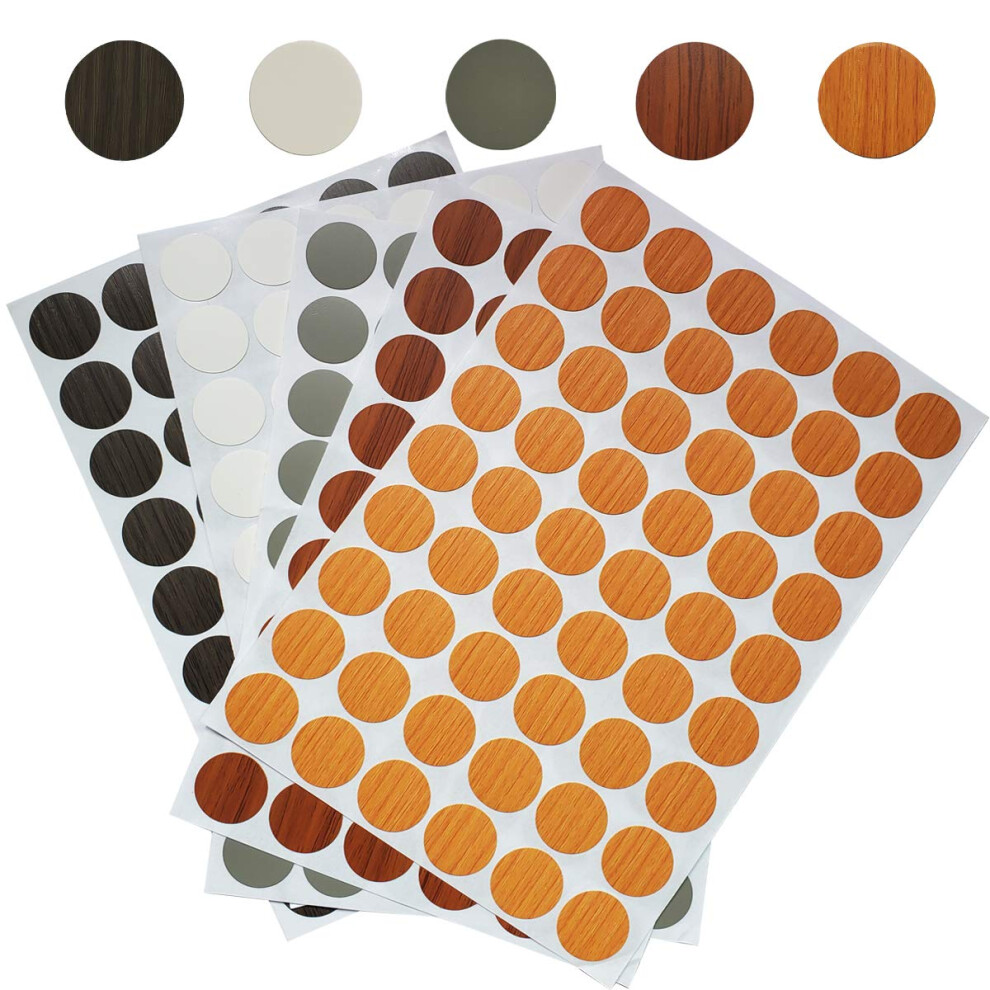 Himeeu Lot de 270 cache-vis autocollants en PVC de 21 mm pour armoire et garde-robe