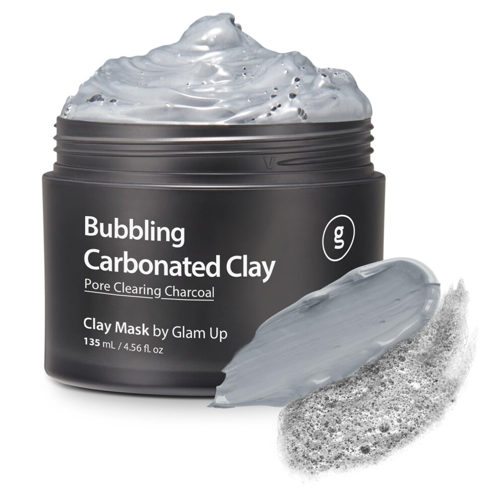 Glam Op Glam Up Clean Bubbling Carbonated Clay Mask For Face Purifying- Blackhead Remover Peel Off Pore Clearing Deep Cleansing Detoxing Bubble Clay Mask