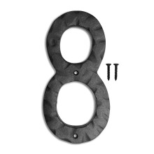 Nombres de maisons Nach pour les numeros d'adresse noire de 8 pouces de 8 pouces pour la maison - Numero 8 - Nombres rustiques pour l'exterieur a