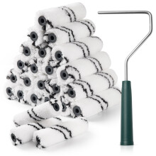 CoatPro Twools Farbrollerbez ge aus Mikrofaser, 24er-Pack, Farbroller, 4 Zoll (3/8 Zoll Flor), Farbrollerrahmen, kleine Farbroller zum Streichen