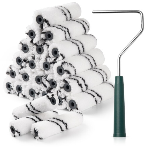 CoatPro Twools Microfiber Verfrollerhoezen, 24 Pack 4 Inch Verfrollers (3/8 Inch Napping)