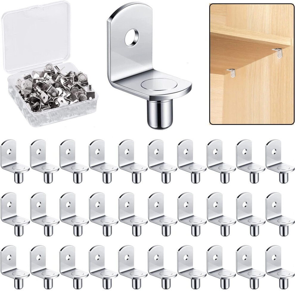 1/4 Inch Shelf Support Peg Support Cabinet Shelf Pins Shelf Bracket Pegs With Hole L-Shaped Furniture Replacement Peg For Cabinets Shelves Wodrob 743054835197