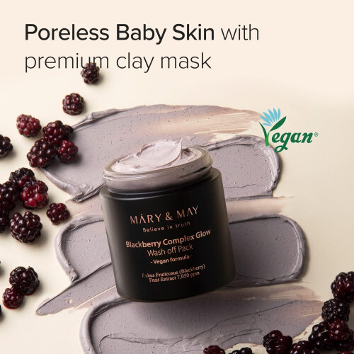 Mary & May, Pack à Rincer Éclat Complexe Mûre, 4,4 oz (125 g) 1
