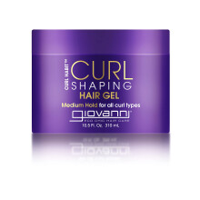 GIOVANNI Curl Habit Curl Shaping Hair Gel - Medium Hold  Light Weight  Curly Hair Gel  Moisturizes Curls  Tames Frizz & Flyaways  Controls Static  Cur