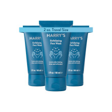 Harry's Exfoliating Face Wash for Men Gentle Facial Skin Care Products with Volcanic Rock Exfoliant 2 Fl. Oz Pack of 3