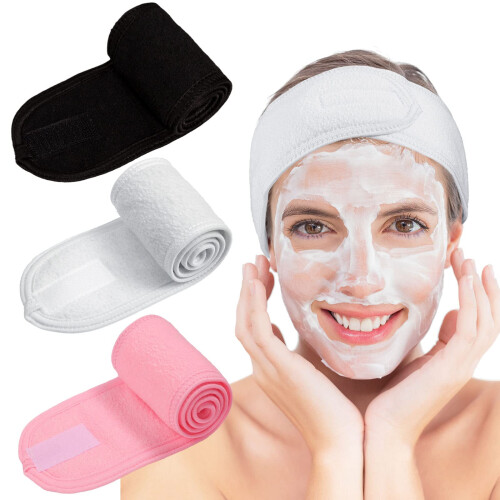 Whaline Σαπούνι Σαμπουάν Κεφαλής Makeup Wrap Head Τεμάχια 3 (Λευκό, Μαύρο, Ροζ)