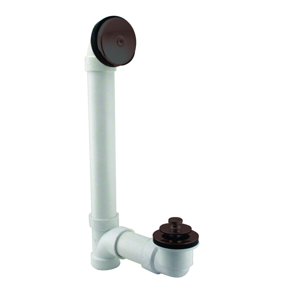 Westbrass Pull & Drain Sch. 40 Pvc Bath Waste With One-Hole Top Elbow Oil Rubbed Bronze D49721-12 747028032537