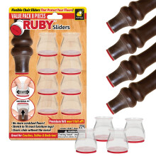 Ruby Sliders As Seen On TV by BulbHead - Red Means Theyre Authentic - Premium Chair Covers Protect Hardwood & Tile Floors from Scratching - Fits Most