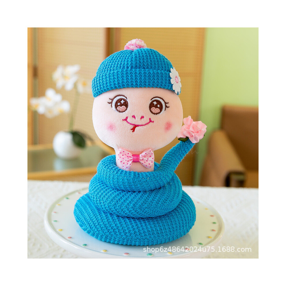 (Blue, 14cm/5.51in) Year The Of Snake Mascot Plush Toy Cute Zodiac Children Gift Birthday Dolls-image-OPC-PGTFYWY-NEW