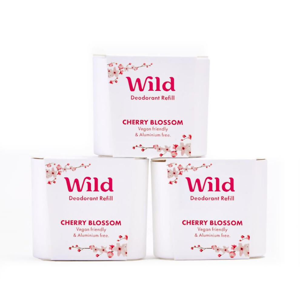 Wild - Natural Refillable Deodorant - Orange & Neroli Refill Trio Pack - Vegan & Eco-Friendly - Aluminum Free - Long Lasting Protection - Natural Ingr