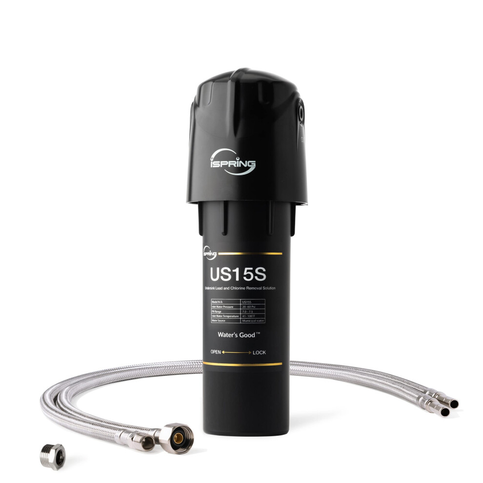 iSpring US15SD Direct-Connect Under Sink Water Filter System  High Capacity Filtration  Fits Kitchen and Bathroom Faucets  Reduces Lead and Chlorine