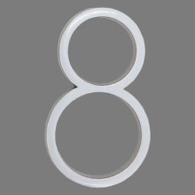 Address America Reflective Modern Floating 5"""" House Numbers (Number 8) - HN