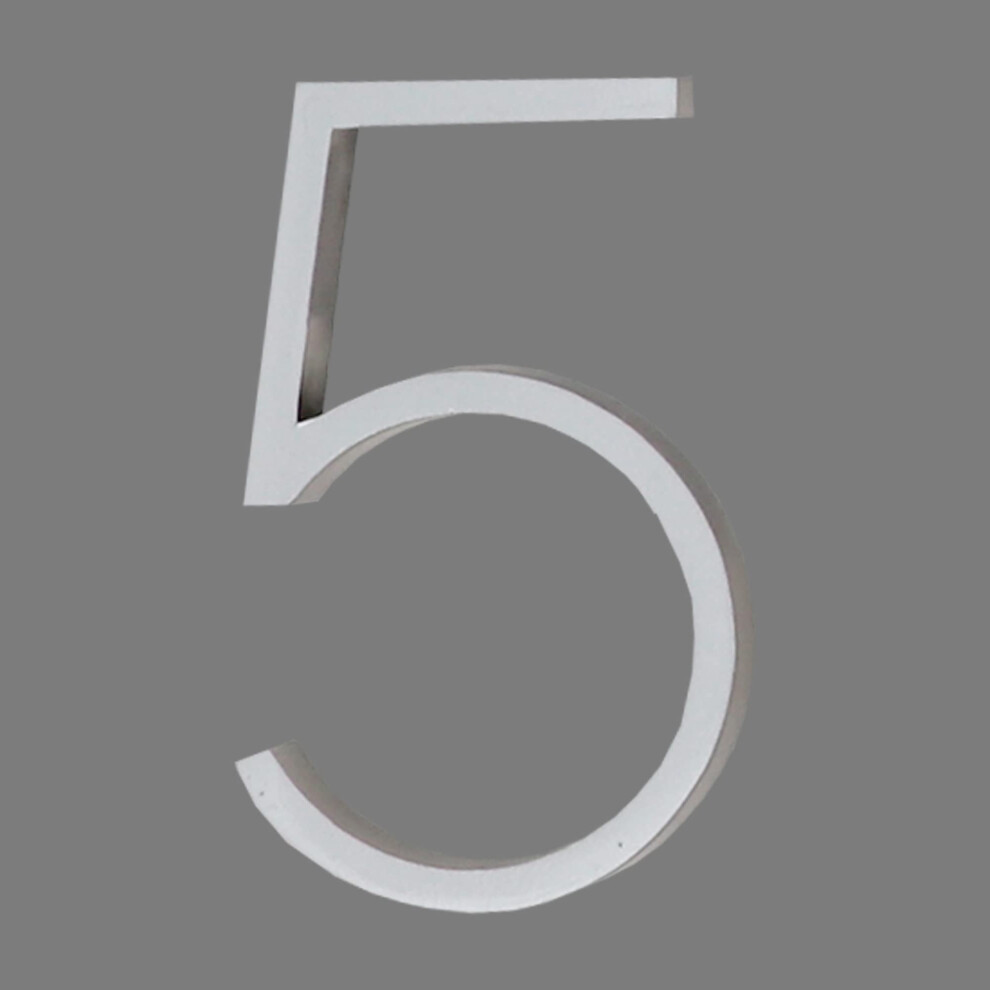 Adres Amerika Reflecterende Moderne Zwevende 5"" Huisnummers (Nummer 5) - Hn-image