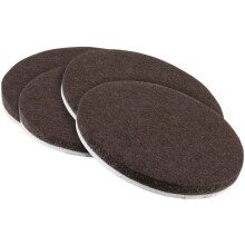 softtouch 2 1/2"" ronde, zelfklevende vilten meubelpads voor zwaar gebruik om hardhouten vloeren te beschermen tegen krassen 2-1/2 inch bruin 4 stuks