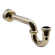 Westbrass D401-1-01 1-1/4"""" 17 ga P-csapda magas doboz karimval, 1 csomagos polrozott srgarz