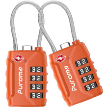 Puroma 2 Pack TSA godkendte bagage låse 4 ciffer Kombination Rejselåse Genopstilling af kodelås med zinklegerings krop til kuffert værktøjskasse