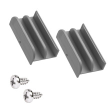 M6219 Ondersteuning voor Schuifdeur van Douche, 1/2 in Kanalen voor Glazen Douchedoor M6219 (Grijs, 2 Stuks)