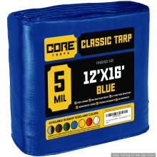 Core Tarps Classic 5 Mil Tarp Cover Waterdicht UV-bestendig Scheur- en scheurbestendig polyzeil met versterkte randen voor dakcamping Patio Zwembadaf
