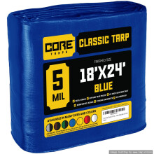 Core Tarps Classic 5 Mil Plandeka Wodoodporna, odporna na promieniowanie UV, odporna na rozdarcia i rozdarcia plandeka polietylenowa ze wzmocnionymi