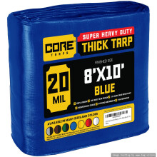 Core Tarps Extreme Heavy Duty 20 Mil Tarp Cover Waterdicht UV-bestendig Scheur- en scheurbestendig Poly-zeildoek met versterkte randen voor dakcampin