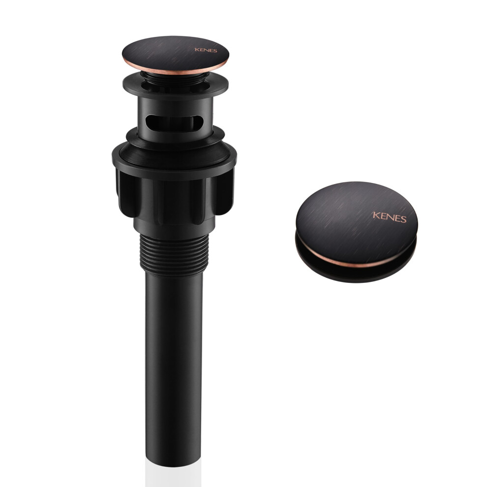 Kenes Oil Rubbed Bronze Pop Up Sink Drain Bathroom Vessel Lavatory Vanity Faucet Sink Drain Stopper Sink Drain Assembly With Overflow Anti Clog Pop 734914947518