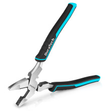 DURATECH 9.5 INCH High Leverage Linemans Pliers Heavy Duty Side Cutters Linesman Pliers for Wire Cutting Crimping