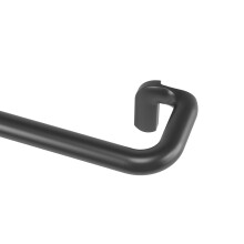 Umbra Twilight Curtain Rod Set - Wrap Around Design Ideal for Blackout or Room Darkening Panels, 66 to 144 Inches, Black