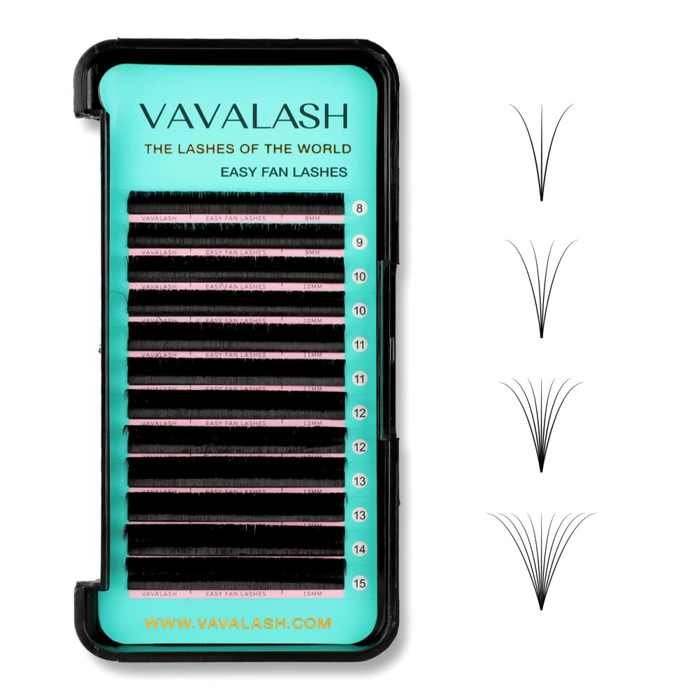 Vavalash Eyelash Extension Supplies D Curl 0.05 Rapid Volume Lash Extensions Easy Fan 3D 4D 5D 6D 7D 10D Automatic Blooming Flower Lashes Self Fanning Lashes R
