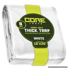 Core Tarps Heavy Duty 8 Mil Plandeka Wodoodporna, odporna na promieniowanie UV, odporna na rozdarcia i rozdarcia plandeka polietylenowa ze wzmocniony