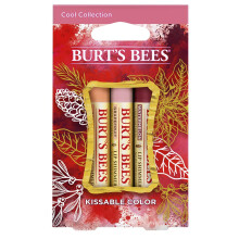 Burt's Bees Kissable Color Geschenkset, 3 Lip Shimmers in Geschenkbox - Coole Kollektion